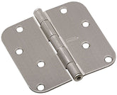 National Hardware N830-243 Door Hinge, 5/8 in Corner Radius, Cold Rolled Steel, Satin Nickel, Non-Rising, Removable Pin